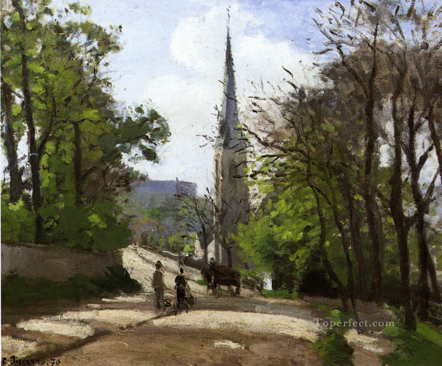 聖スティーブン教会ローワーノーウッド 1870年 カミーユ・ピサロ油絵